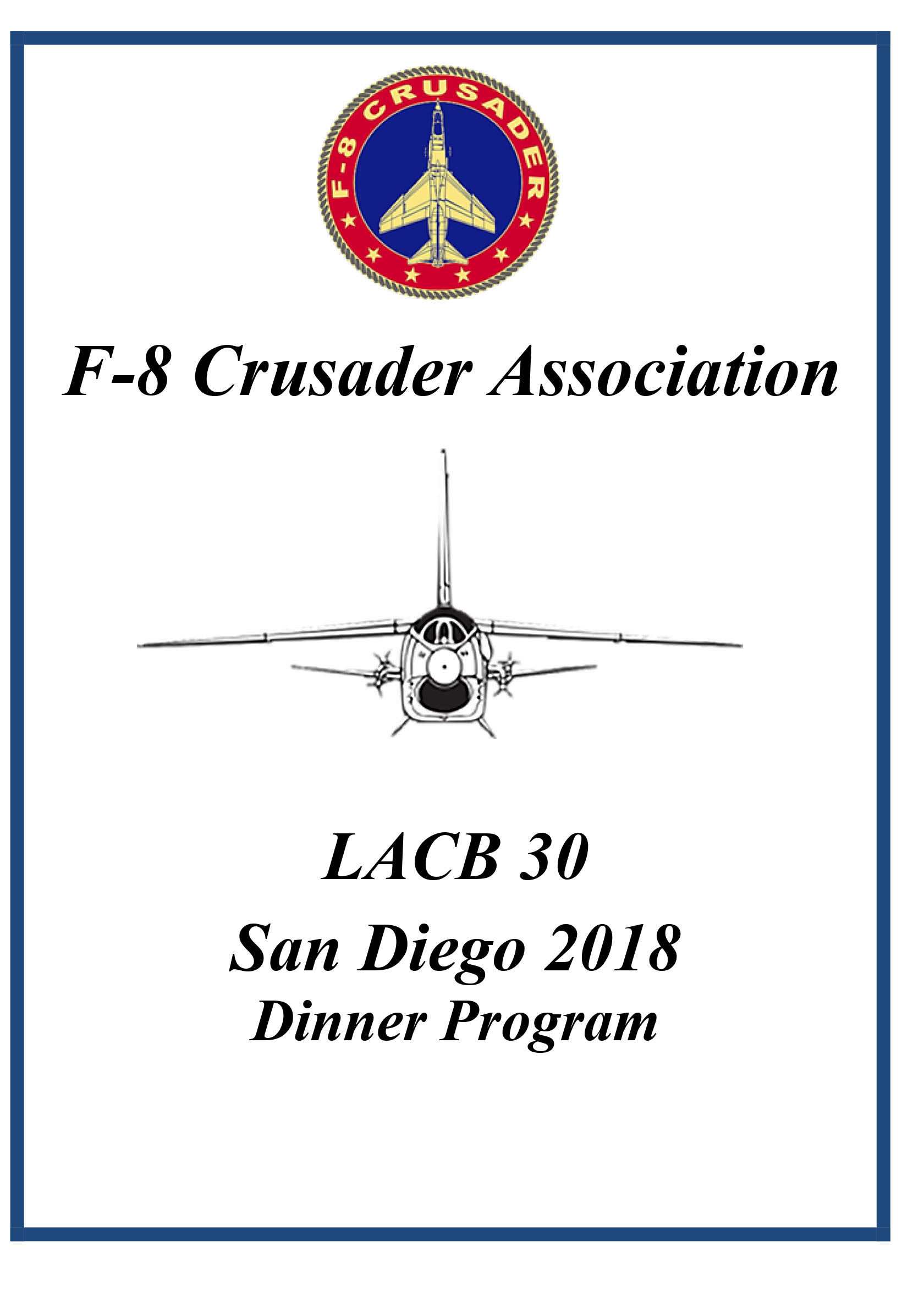 Front cover of LACB29 dinner program